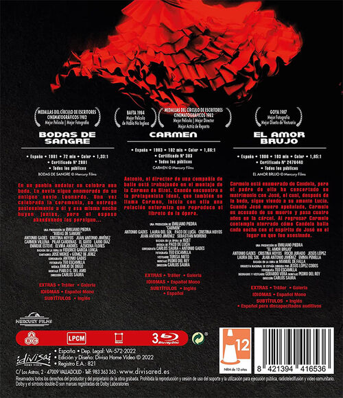 Pack Trilogía Flamenca - 3 películas (1981-1986)