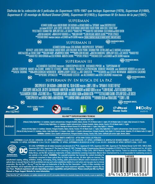 Pack Superman - 4 películas (1978-1987)