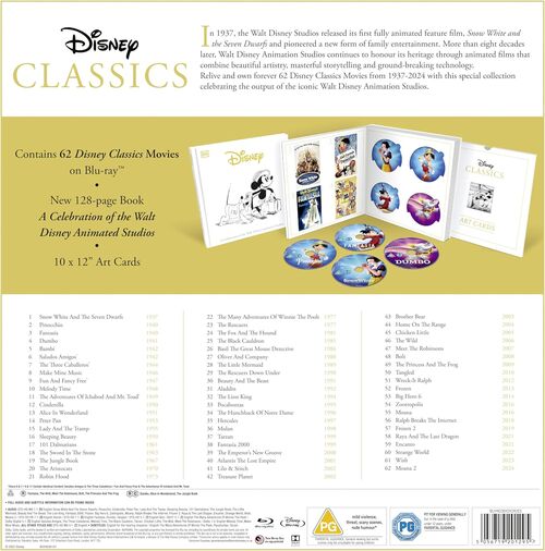 Pack Walt Disney - 62 películas (1937-2024)