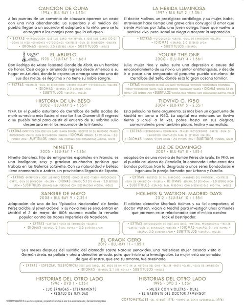 Pack José Luis Garci II - 11 películas (1994-2019)