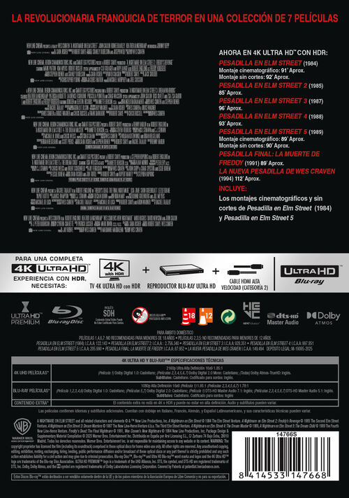 Pack Pesadilla En Elm Street - 7 películas (1984-1994)