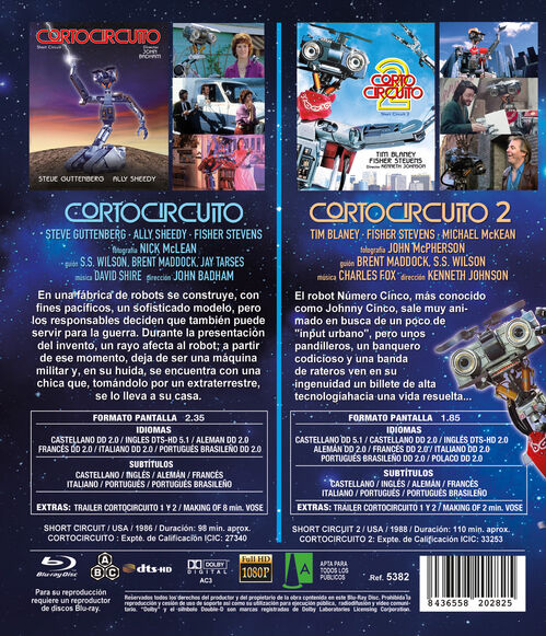Pack Cortocircuito I + II (1986 + 1988)