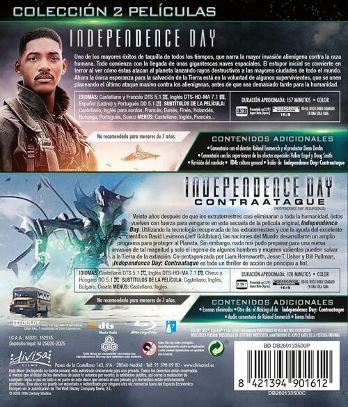 Pack Independence Day I + II (1996 + 2016)
