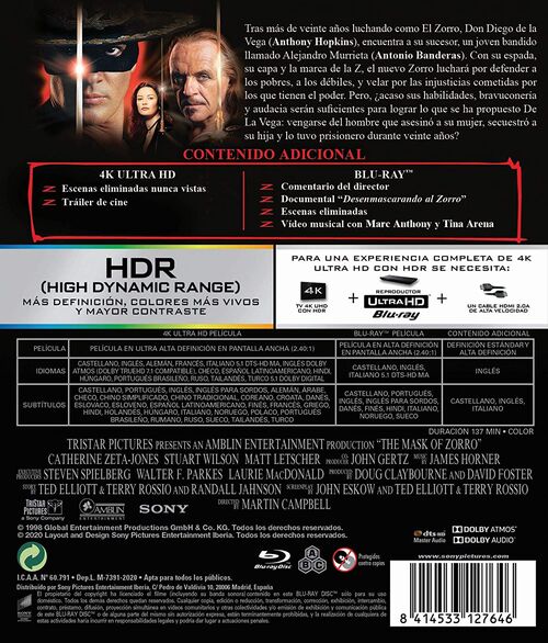 La Máscara Del Zorro (1998)