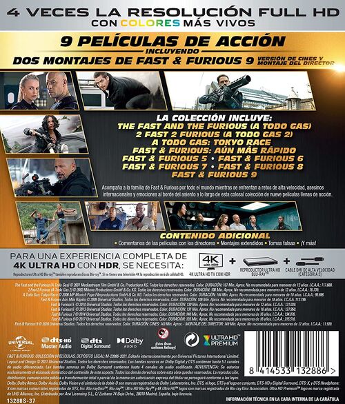 Pack Fast & Furious - 9 pelculas (2001-2021)