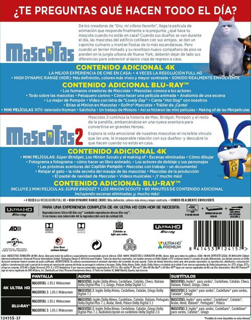 Pack Mascotas I + II (2016 + 2019)