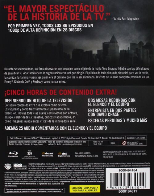 Pack Los Soprano - serie (1999-2007)