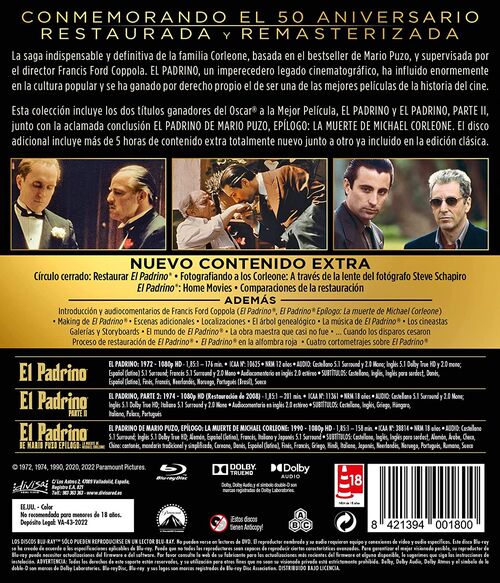Pack El Padrino - 3 películas (1972-1990)