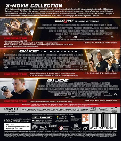 Pack G.I. Joe - 3 pelculas (2009-2021)