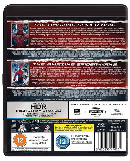 Pack The Amazing Spider-Man I + II (2012 + 2014)