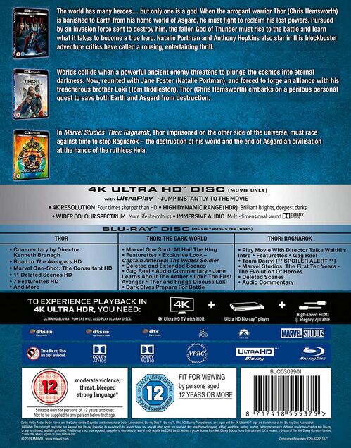 Pack Thor - 3 películas (2011-2017)
